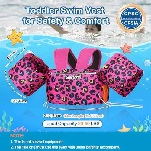Image of MoKo Toddler Swim Vest for 20-30-50lbs, Kids Swim Arm Band