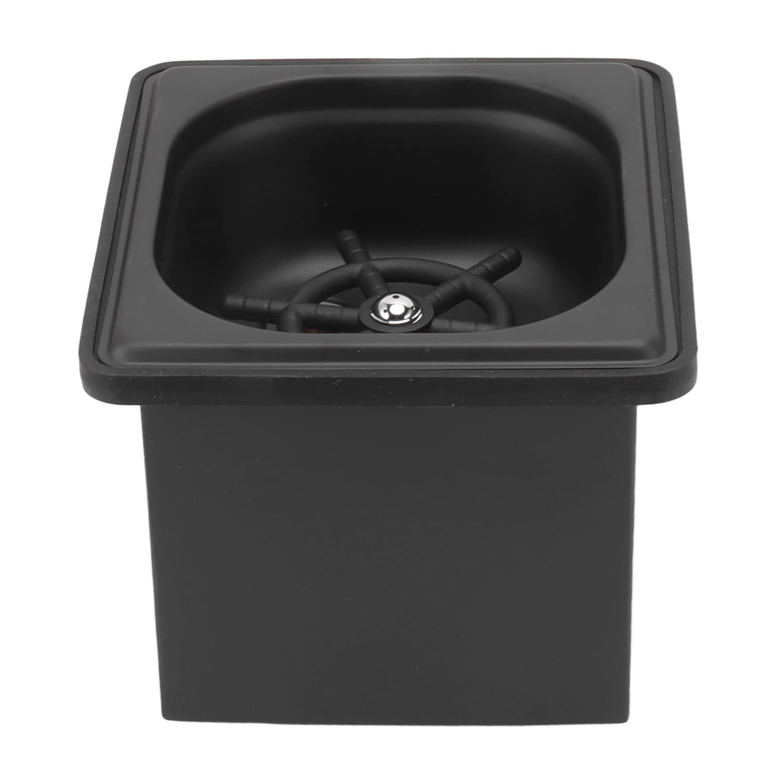 Jarra automática de Acero Inoxidable, lavavasos de Vidrio eficiente para fregaderos de Cocina, hoteles y Bares. Ideal para café, Leche y té. Diseño Compacto y Negro (pequeño).