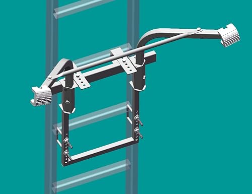 Miniatura 3 de Estabilizador de escalera,Estabilizador de separación de escalera para canalón de techo,Escalera de extensión de acero resistente para reparación y