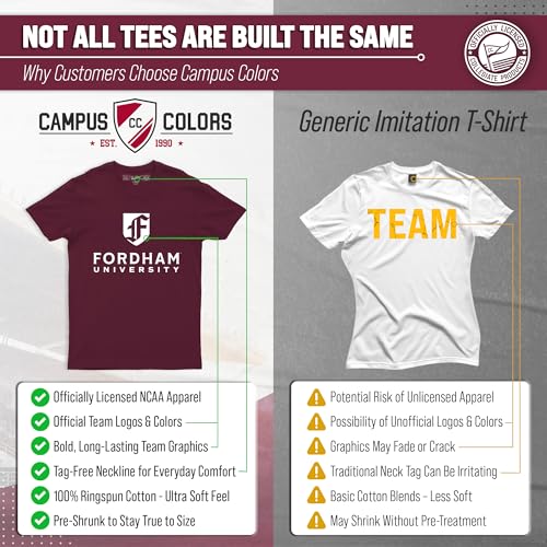 Image of NCAA Gameday Cotton T-Shirt for Men and Women | Officially Licensed NCAA Tee - Preshrunk Ring-Spun Cotton - Screen-Printed Team Logo