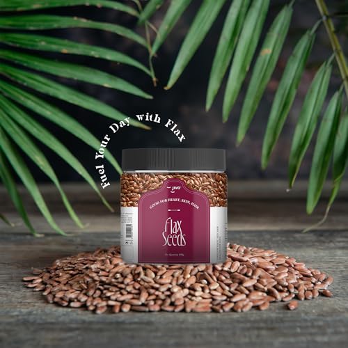 Image of Jivo Organic Flax Seeds | Raw Alsi Seeds for Smoothies, Cereals, Baking & More | Rich in Omega-3, Fiber, Protein & Essential Nutrients | 100% Natural, Vegan, Gluten-Free for Optimal Health - 800g