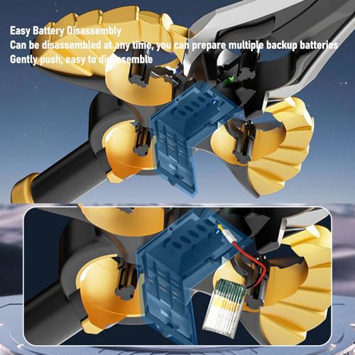 Vikye Fliegende Schwert-Drohne, Handsteuerung, Schwebende Schwert-Drohne mit LED-Lichtern, 20 Minuten Flugzeit, Ferngesteuertes Segelflugzeug-Spielzeug für Kinder, Jungen, Mädchen, (schwarzes Gold)