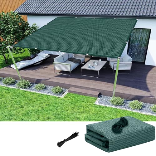 Tissu d'ombrage rectangulaire anti UV avec corde de fixation