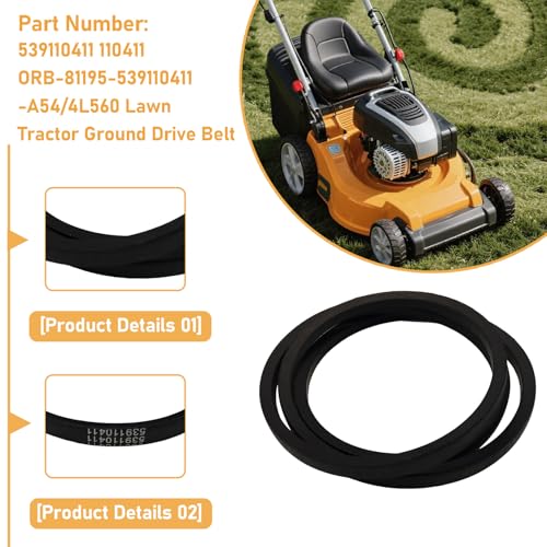 Courroie tondeuse Husqvarna Zero Turn 539110411 pour un entretien de pelouse impeccable - 2