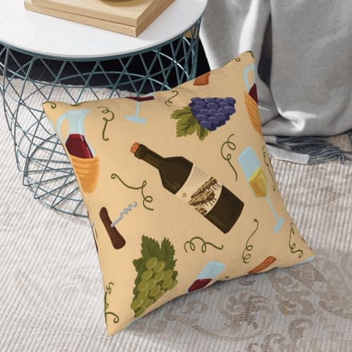 Housse de coussin velours côtelé vin rouge imprimé rétro chic