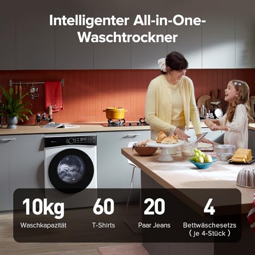 roborock Zeo Lite Waschtrockner / 10 kg Waschen & 6 kg Trocknen/Zeo-cycle Trocknungstechnologie/RR Seafarer Wasch- & Trockenalgorithmus/LintClear Selbstreinigungssystem/Automatische Dosierung