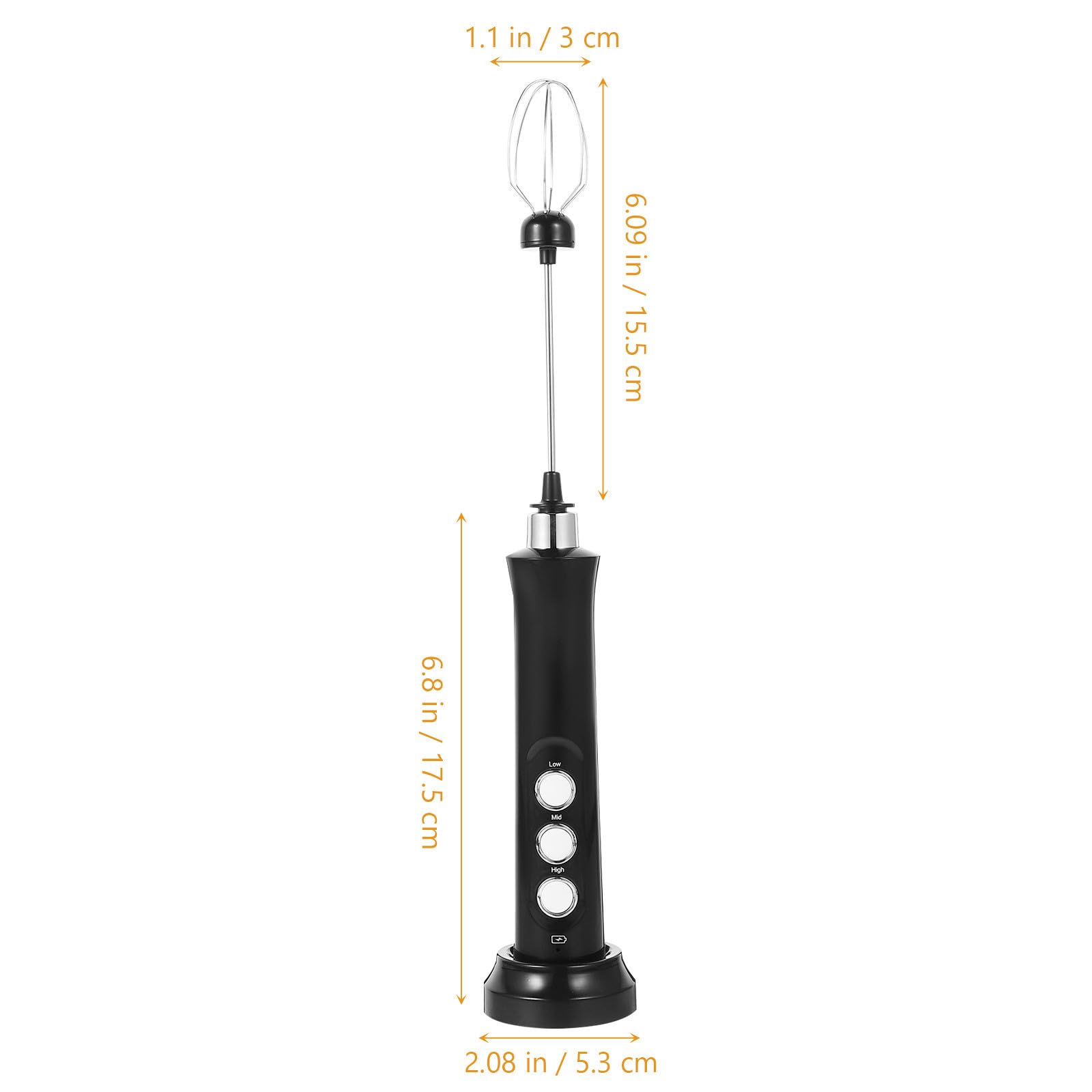 Sbattitore Elettrico Portatile Mini per Bevande, Abs, Acciaio, 1200mah