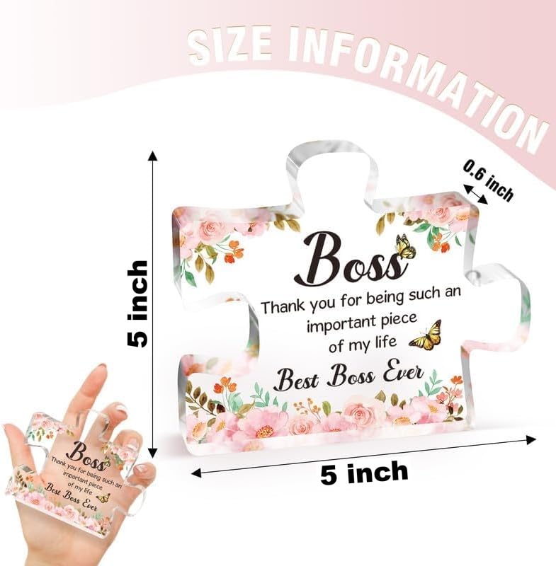 Image of Heart shaped plaque gift (Boss)