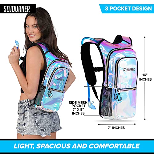 Sojourner Hydration Pack, Hydration Backpack - Water Backpack With 2L Hydration Bladder, Festival Essential - Rave Hydration Pack Hydropack Hydro For Hiking, Halloween, Running, Biking, Festival Gear #TOP2