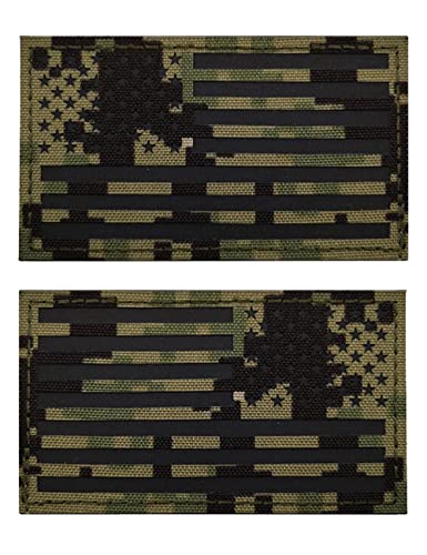 AliPlus 2PCS America Flag Patches Reflective Morale Patch Hook and Loop