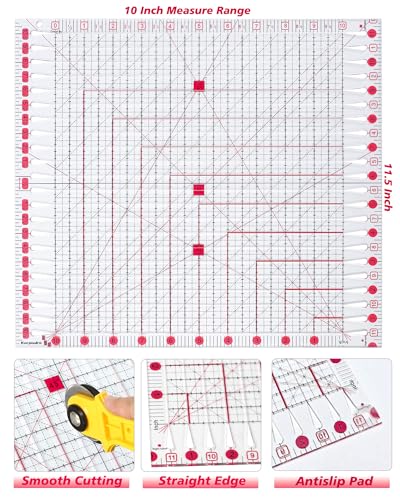 Quilting Ruler for Precise Fabric Cutting 11.5