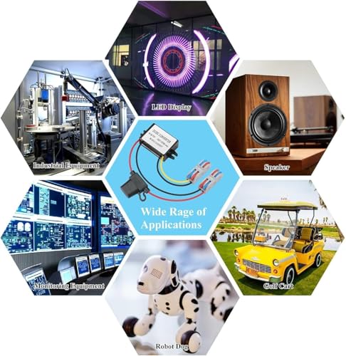 DC Buck Converter 17V-72V to 12V, DC Voltage Converter 24V/36V/48V/60V/72V to 12V 5A 60W MAX, 20V-72V to 12V 5A Step Down Power Transformer Module for Automotive, Trucks, Instruments 7