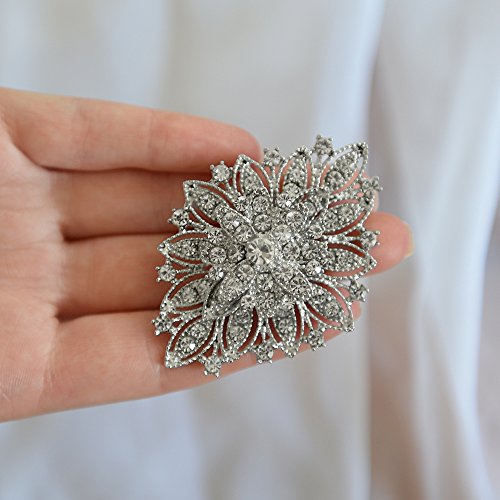Mariell Vintage Wedding Jewelry Crystal Bridal Brooch Pin For Brides, Bridesmaids, Mother Of The Bride #TOP3