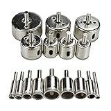 Material: Diamant Shenyitool 3-60mm Diamant beschichteten Bohrer Set Lochsäge Fliesenbohrer for Keramik Glas Porzellan Marmor-Bohrer Werkzeug (Color : No.1 10pcs Set)