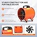 Rengue Utility Blower/Exhaust with 32.8ft Hose Fan, 1900 or 2800r/min Two Modes Heavy Duty Blower Fan 12 Inches High Velocity Ventilation Extraction with Duct Hose