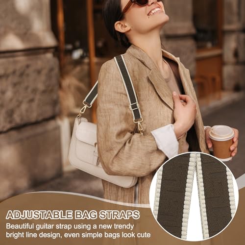 Image of PATIKIL Purse Strap, Adjustable Crossbody Bag Straps Wide Shoulder Strap Universal Replacement Shoulder Bag Belt for Women's Handbags Canvas Satchels Bag Backpack, Dark Brown