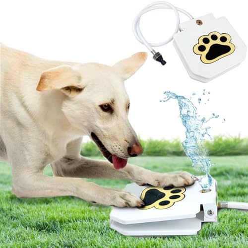 Trio Gato's Outdoor Dog Water Fountain Step On, Dog Sprinkler Paw Activated, Drinking Pet Dispenser, Provides Fresh Water, Sturdy, Easy to Use