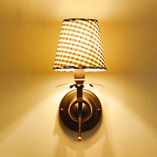 Preisvergleich Produktbild Wandleuchte Tuch Wandleuchte Blau Lampshade Schlafzimmer Nachttischlampe einfache und kreative Balkon Aisle Wandleuchten