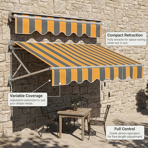 Tela de toldo a rayas exterior con lona densa e impermeable de 2.8m 8