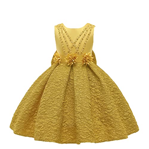 Robe de princesse en satin jaune : le cadeau parfait pour une fête d'enfants