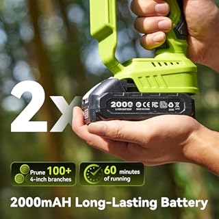 Mini Chainsaw Cordless, 8 Inch & 6 Inch Electric Chainsaw Battery Powered, 1000W Brushless Handheld Power Chain Saw with 2 Batteries, Small Tree Saw for Branch Trimming Wood Cutting