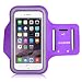 iPhone 6 Plus Armband, iPhone 6s Plus Armband, MoKo Sports Running Armband with Key Holder & Card Slot Sweatproof Gym Jogging Fitness Arm Band Case Cover, PURPLE (Fits Cellphones up to 6.0")