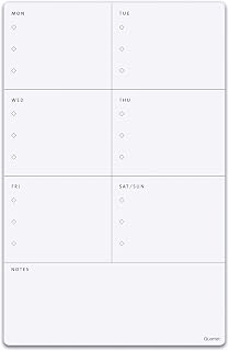 Quartet Magnetic Weekly Planner Dry Erase Board, 11" x 17", Small White Board for Fridge, Home School Supplies or Home Office Decor, Frameless, Includes 1 Dry Erase Marker (63540)