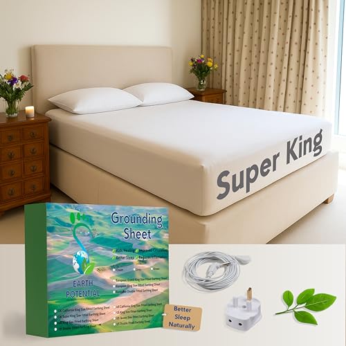 Earthing Grounding Fitted Super King Size Sheet...