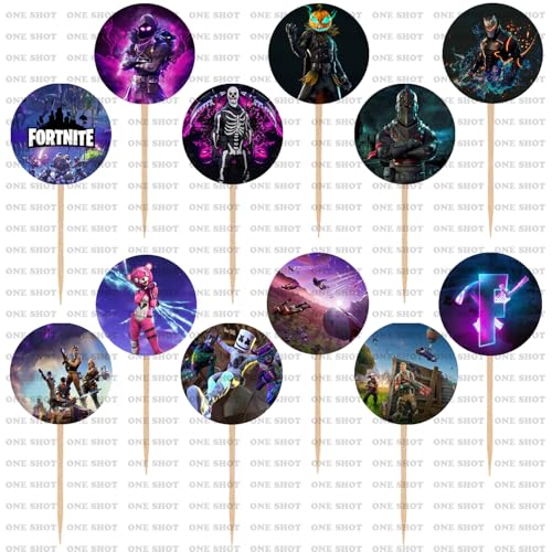 Video game cupcake topper decoration battle royale cake party