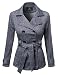 Awesome21 Women's Beautiful Fit Classic Double Breasted Trench Coat