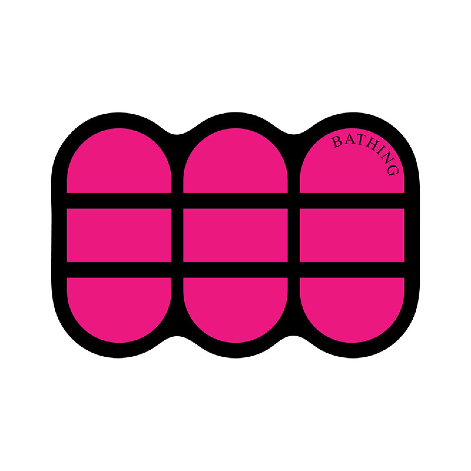 Alfombra de baño de secado rápido para duchas modernas negro rosa