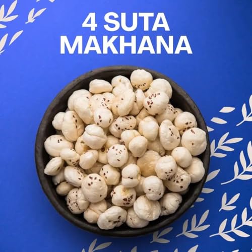 Image of Triangle Makhana 1 Kg | Plain Phool Makahna Foxnuts | Medium Size | No added Preservatives & No artificial Flavours | High Protein & Fiber| Handpicked | Pack of 4 X 250 Grams