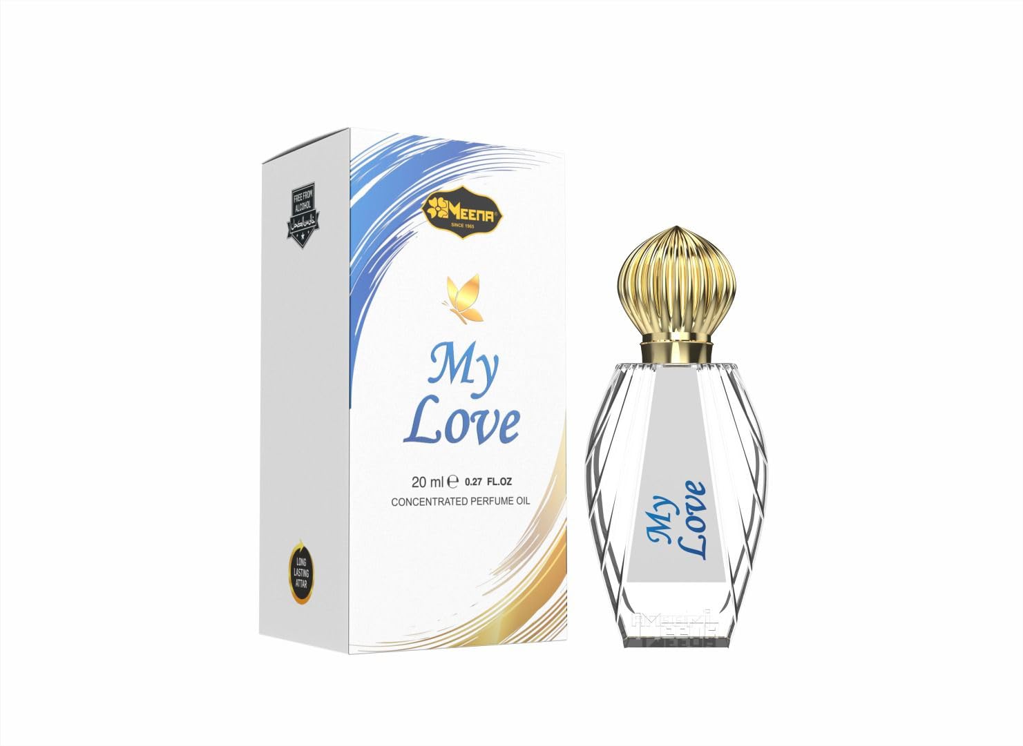 MEENA My Love Roll on Attar, 20ML, Floral Musk Woody Notes Fragrance, White Transparent-image-33