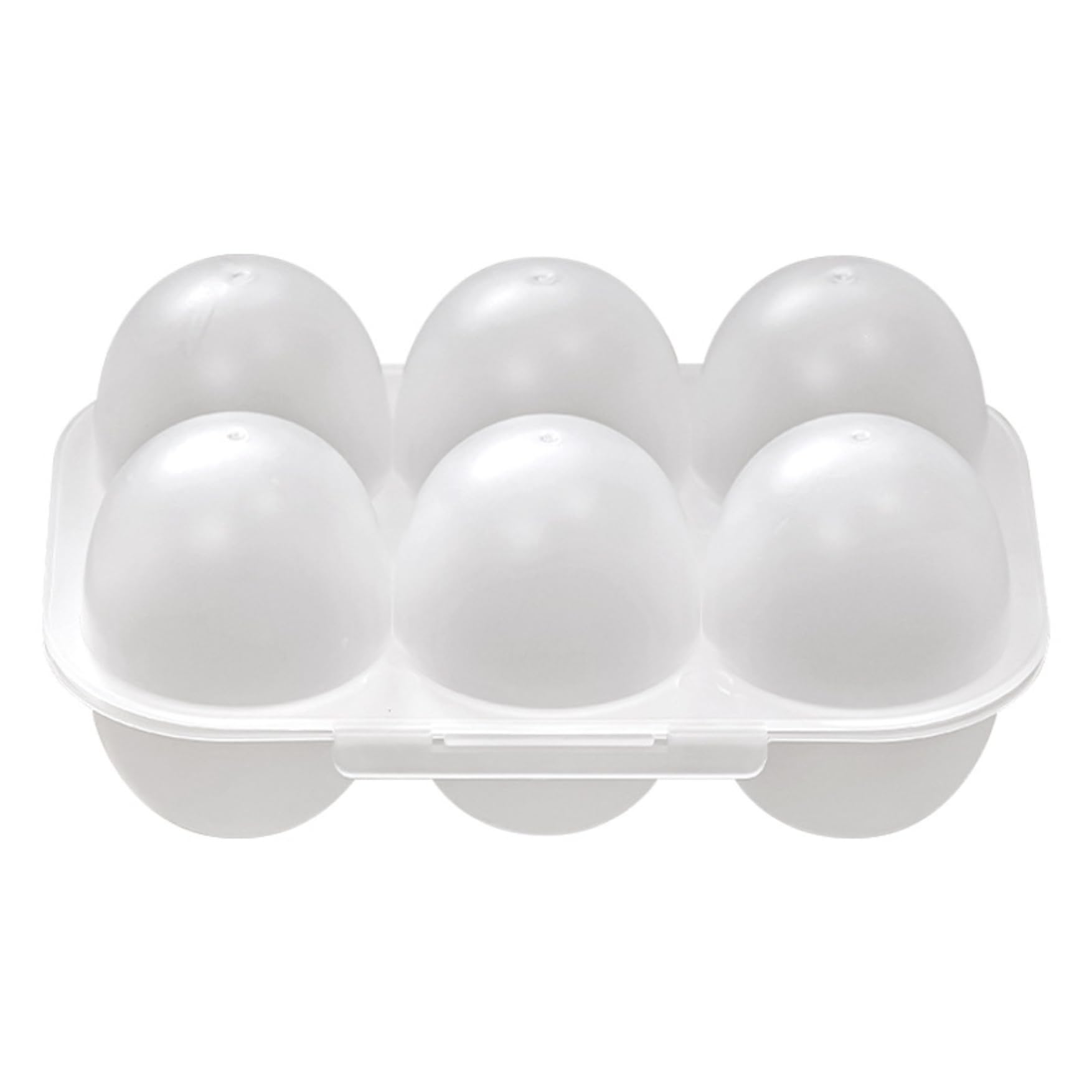 MIEDEON Refrigerator Egg Storage Box Shockproof Egg Holder 6 Grid Egg Container 6/8 Grids Egg Dispenser Holder for Kitchen Picknick (6.1 inch,White)