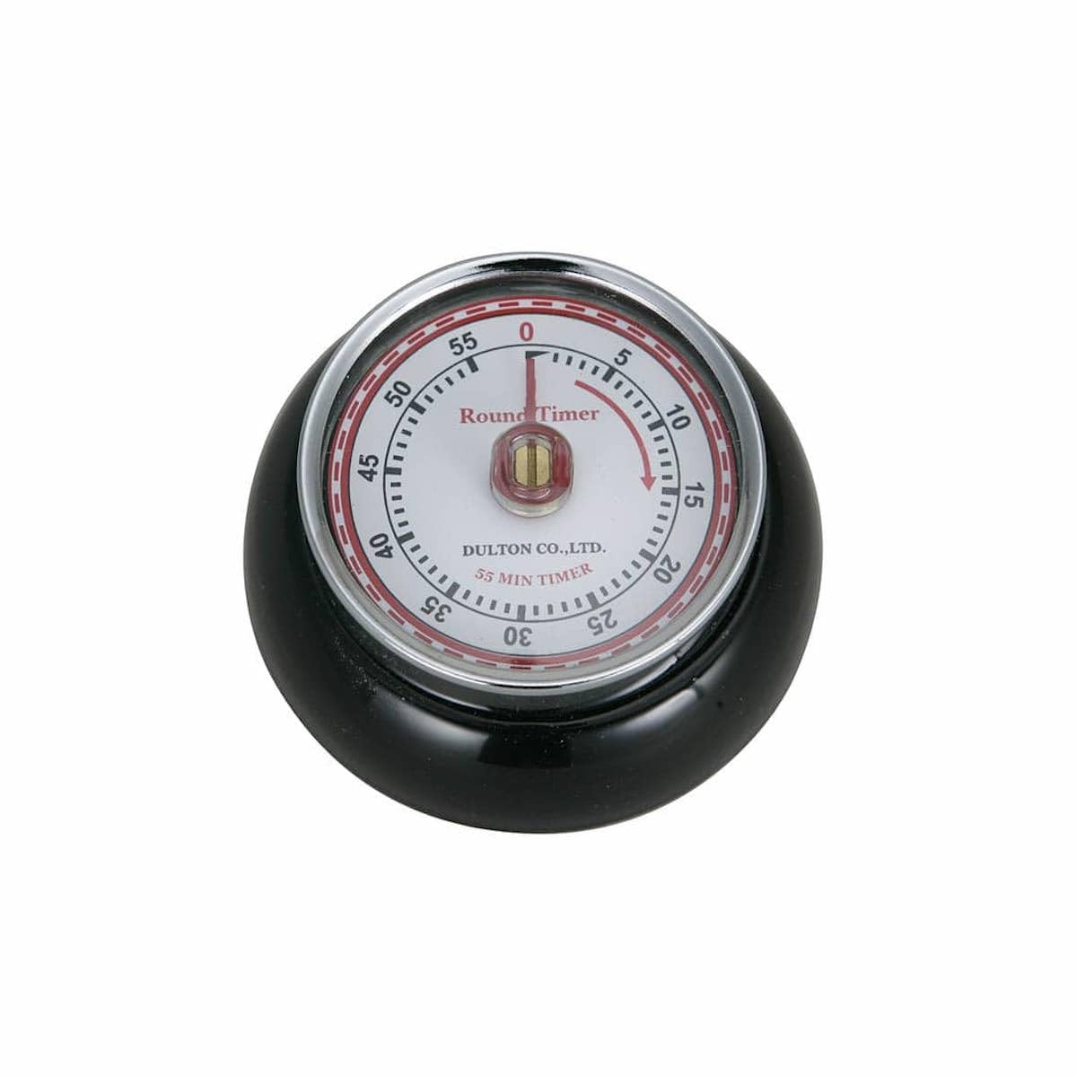 Dulton Kitchen Timer with Magnet Black Steel 2.8in Compact 100-189BK