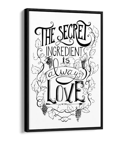 Impression sur toile citation love de 50x75 cm pour embellir votre cuisine