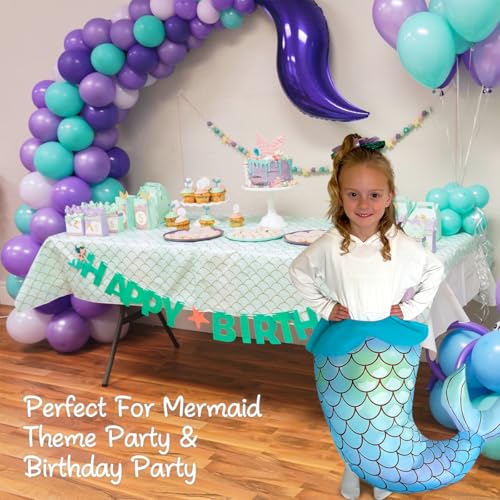 Disfraz inflable de sirena para niñas miniatura 3