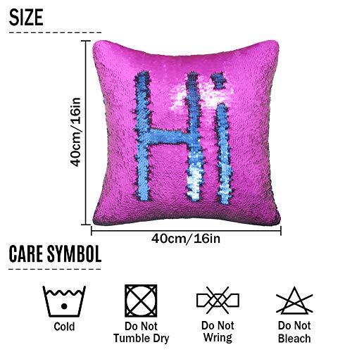 Play Tailor HG-B01802@#JCS Sequin Pillow Cover Cushion Covers 16X16In Flip Sequins Decorative Throw Pillow Case thumb #6