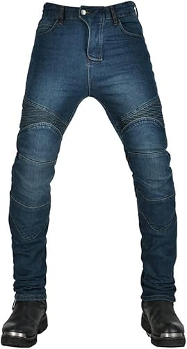 Miniatura 8 de Pantalones de motociclista para hombre y mujer, con armadura de 4 X CE, protección para la cadera y la rodilla, pantalones vaqueros de carreras de