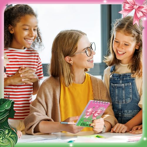 Mini carnets à spirales sorcière et princesse lot de 24 petits cahiers roses et verts