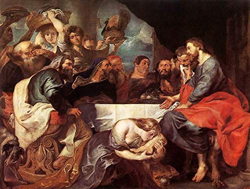 Peintures sur toile Le Christ chez Simon Peter Paul Rubens art célèbre huile