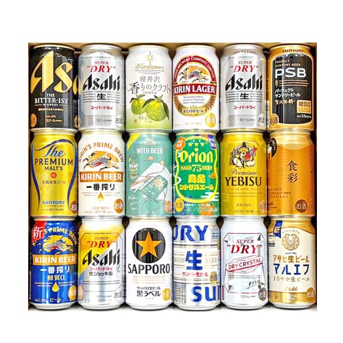Amazon.co.jp: 夢の競宴 5大国産ビール 350ml 18本 飲み比べ