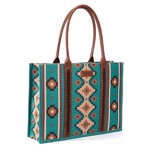 Image of Wrangler Aztec Tote Bag for Women Boho Shoulder Purses and Handbags