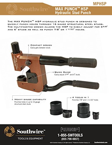 Southwire Max Punch Hydraulic Stud Punch #TOP20