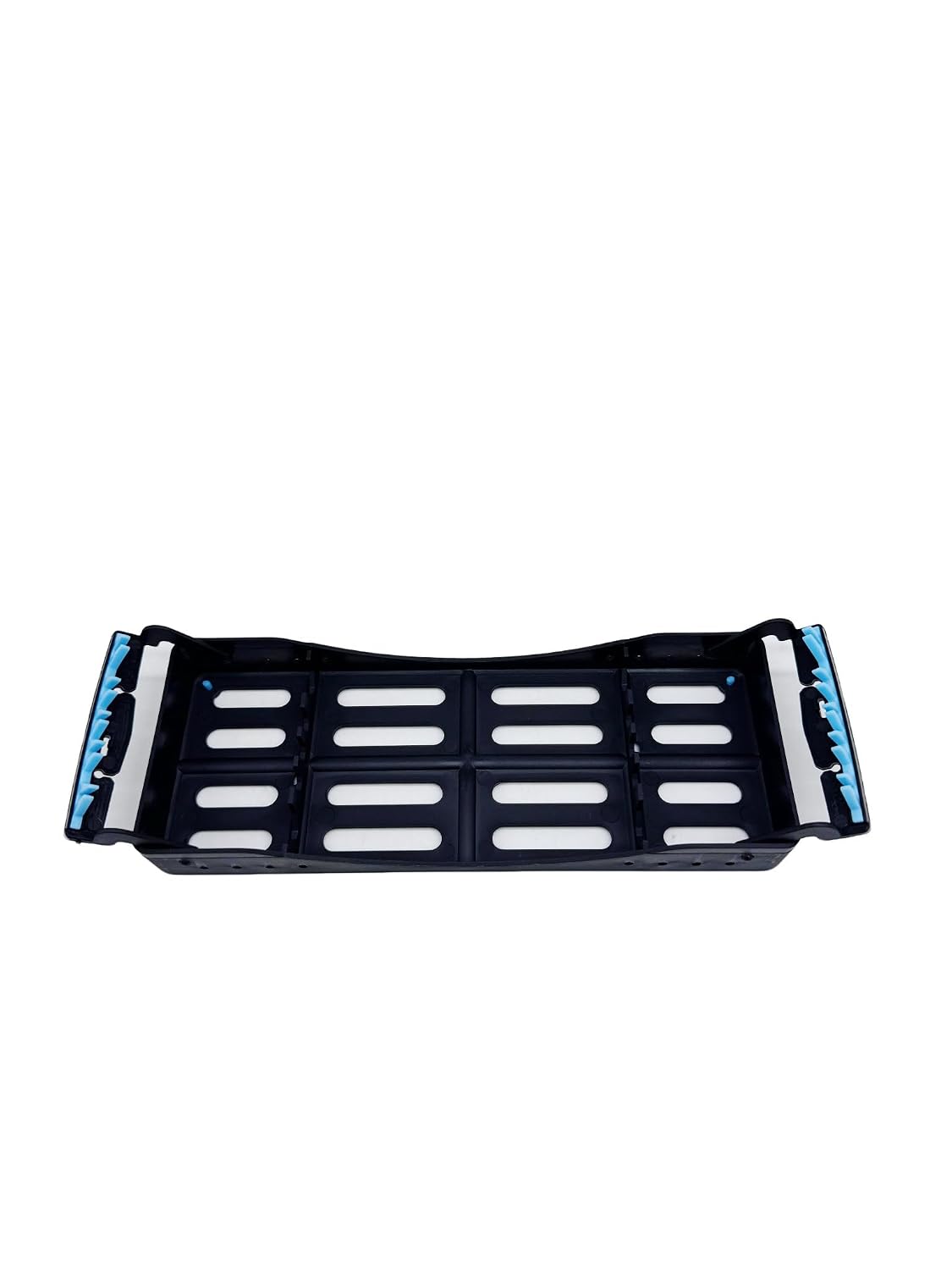Dental Instrument Cassette Rack for 5,Instruments Box Dental Instruments Organizer Plastic Sterilization Cassette Tray (Blue)