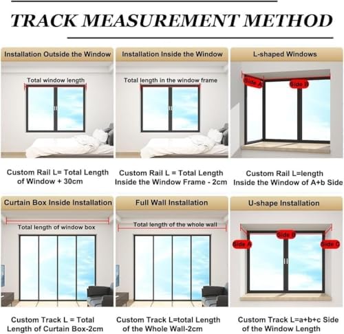 Adjustable Ultra Thin Double Track Curtain Rod Set 19.6ft - White Bay Window Design Perfect for Home & Office Décor, Stylish & Functional Window Treatment Solution