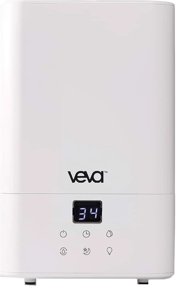 VEVA Humidifiers for Bedroom Large Room 4.5L, Cool Mist Water Vaporizer Essential Oil Diffuser, Quiet Humidifiers for Baby, Covers up to 323 Sq. Ft.