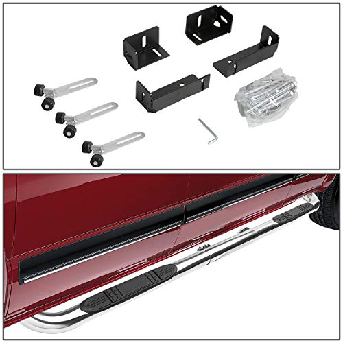 3 Inches Side Step Nerf Bar Running Board Compatible With Silverado Sierra Yukon Tahoe Ram Extended Cab 19-20, Stainless Steel, Polished Chrome #TOP3