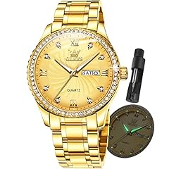 Gold Stainless Steel&Gold Diamond Dial