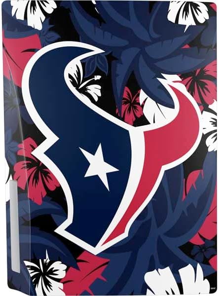 Skinit Decal Gaming Skin Compatible with PS5 Bundle - Officially Licensed NFL Houston Texans Tropical Print Design